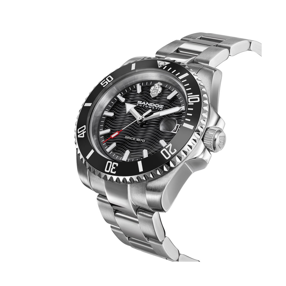 CHAUMONT GENTS AUTOMATIC WATCH Black dial, Stainless Steel Bracelet