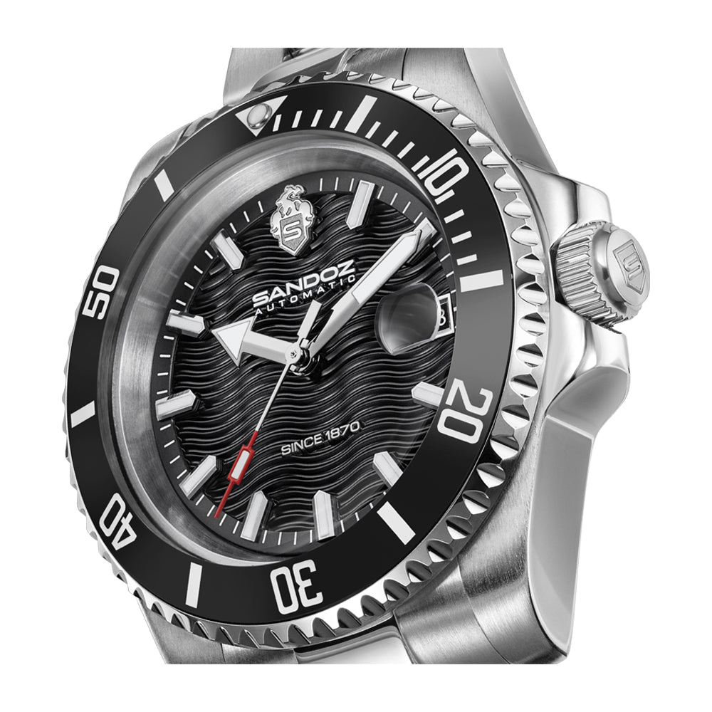 CHAUMONT GENTS AUTOMATIC WATCH Black dial, Stainless Steel Bracelet