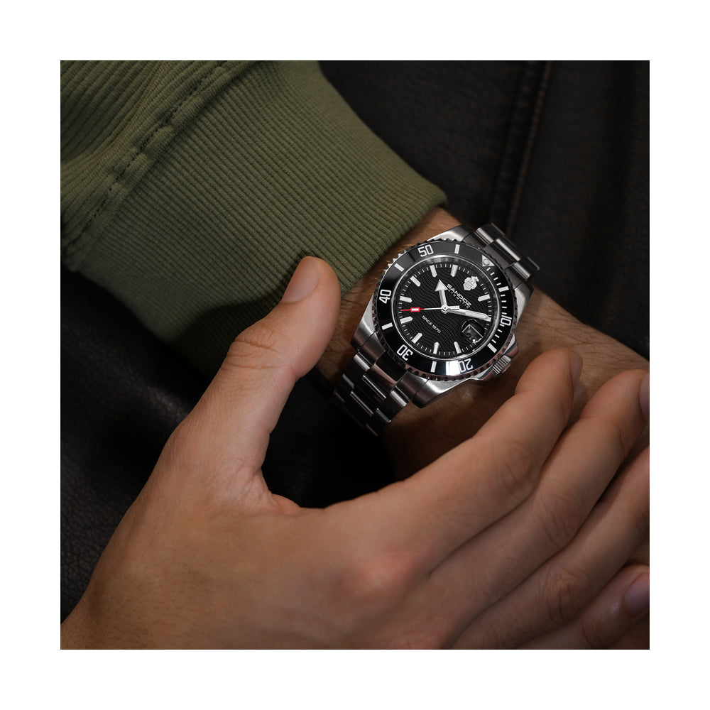 CHAUMONT GENTS AUTOMATIC WATCH Black dial, Stainless Steel Bracelet