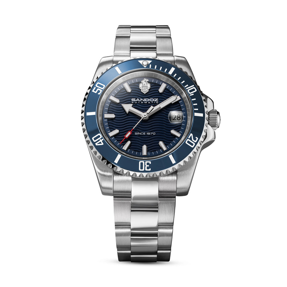 CHAUMONT GENTS AUTOMATIC WATCH Blue dial, Stainless Steel Bracelet
