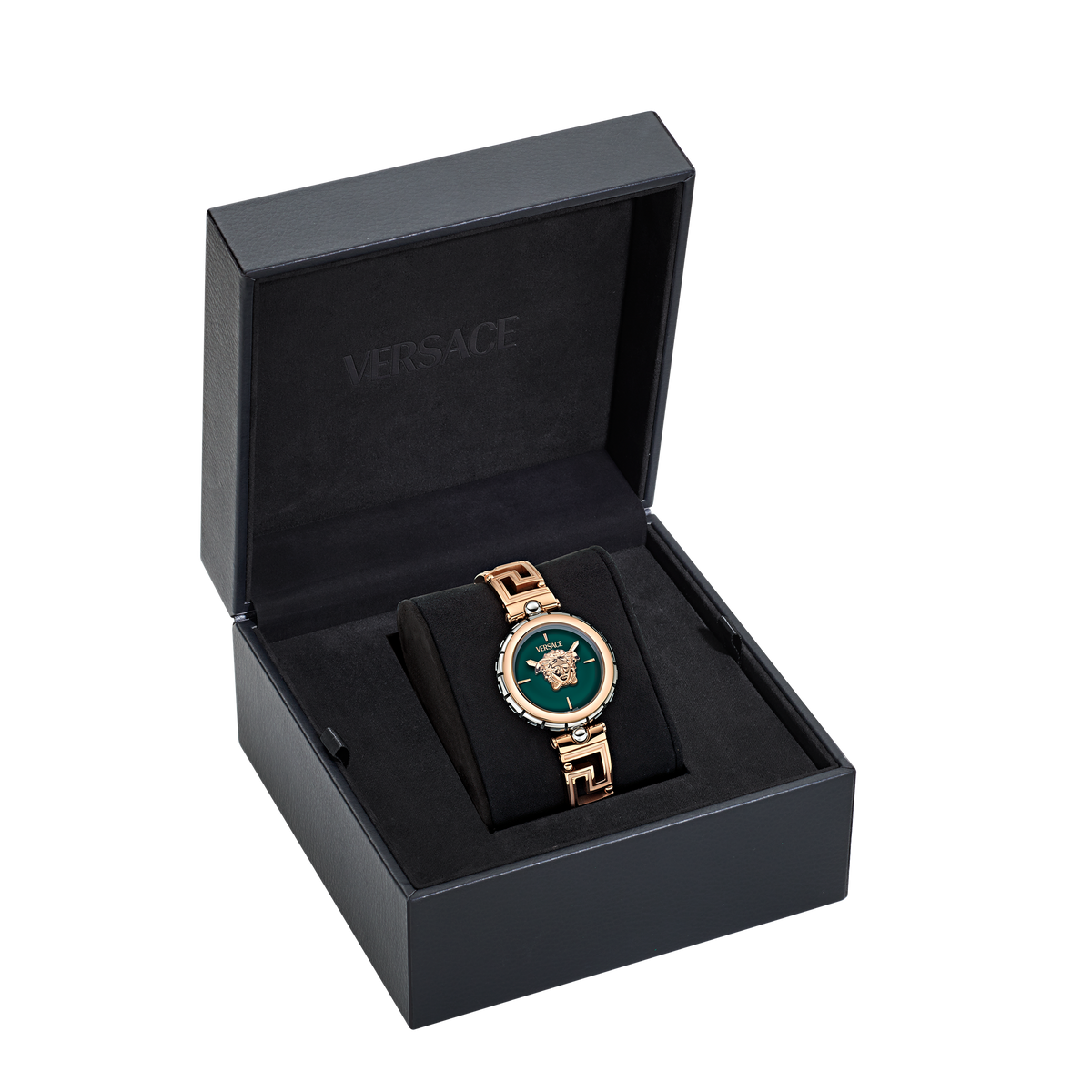 Versace Medusa Rose Gold-Tone / Green