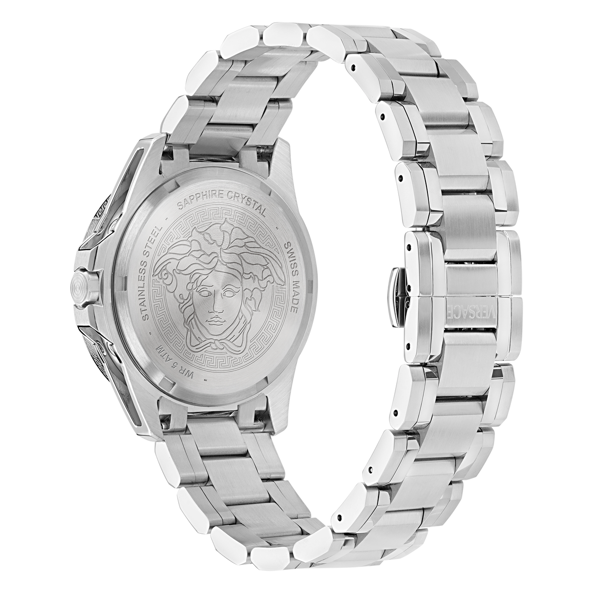 Versace Galaxy Moonph.Chr Stainless Steel / Blue