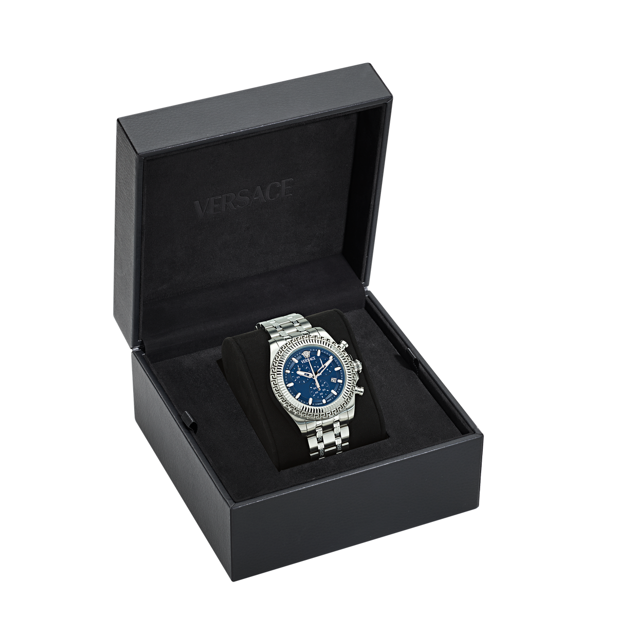 Versace Fornax Stainless Steel / Blue