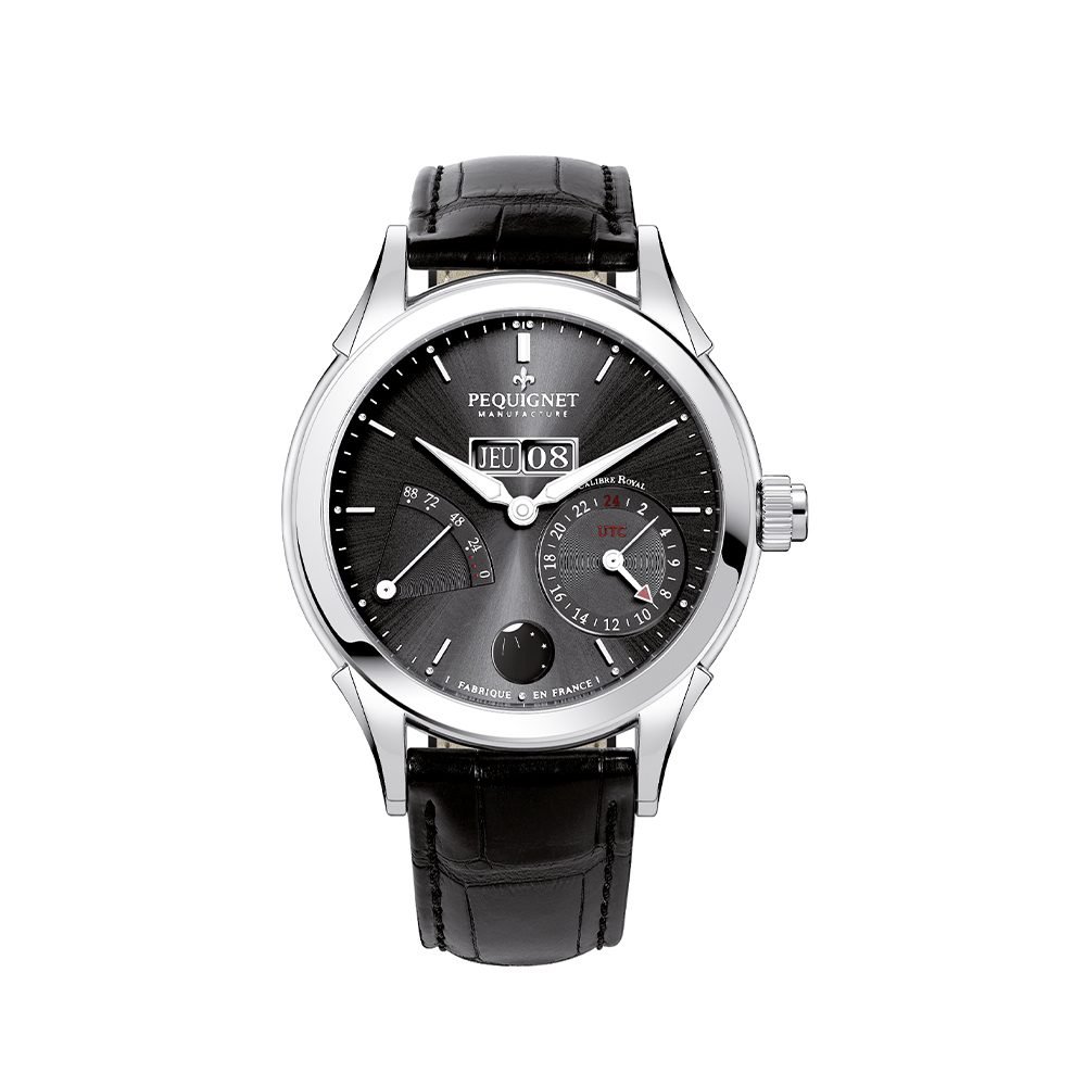 Royale GMT watch, charcoal grey dial