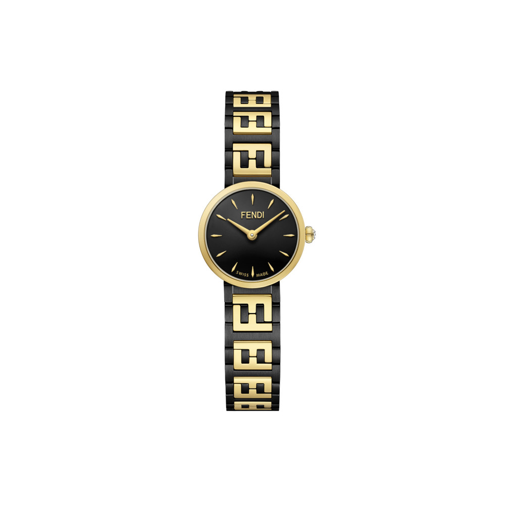 Forever Fendi Black And Yellow Gold Colored Watch