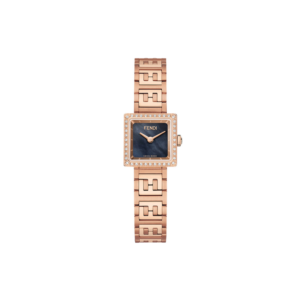 Forever Square Rose Gold Colored Stainless Steel Steel With Diamonds Watch