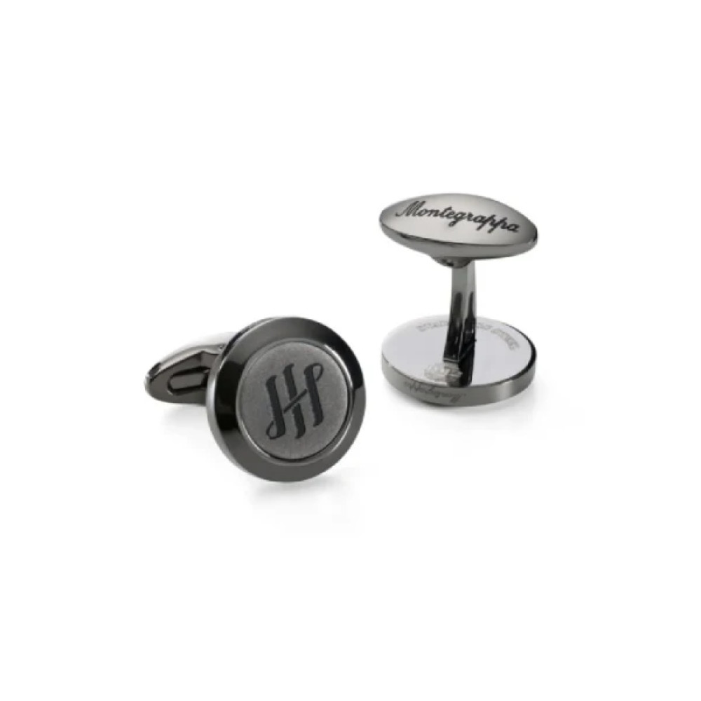 Montegrappa Classico "Ambigram" Cufflinks IP Gun Metal Montegrappa Classico "Ambigram" Cufflinks IP Gun Metal