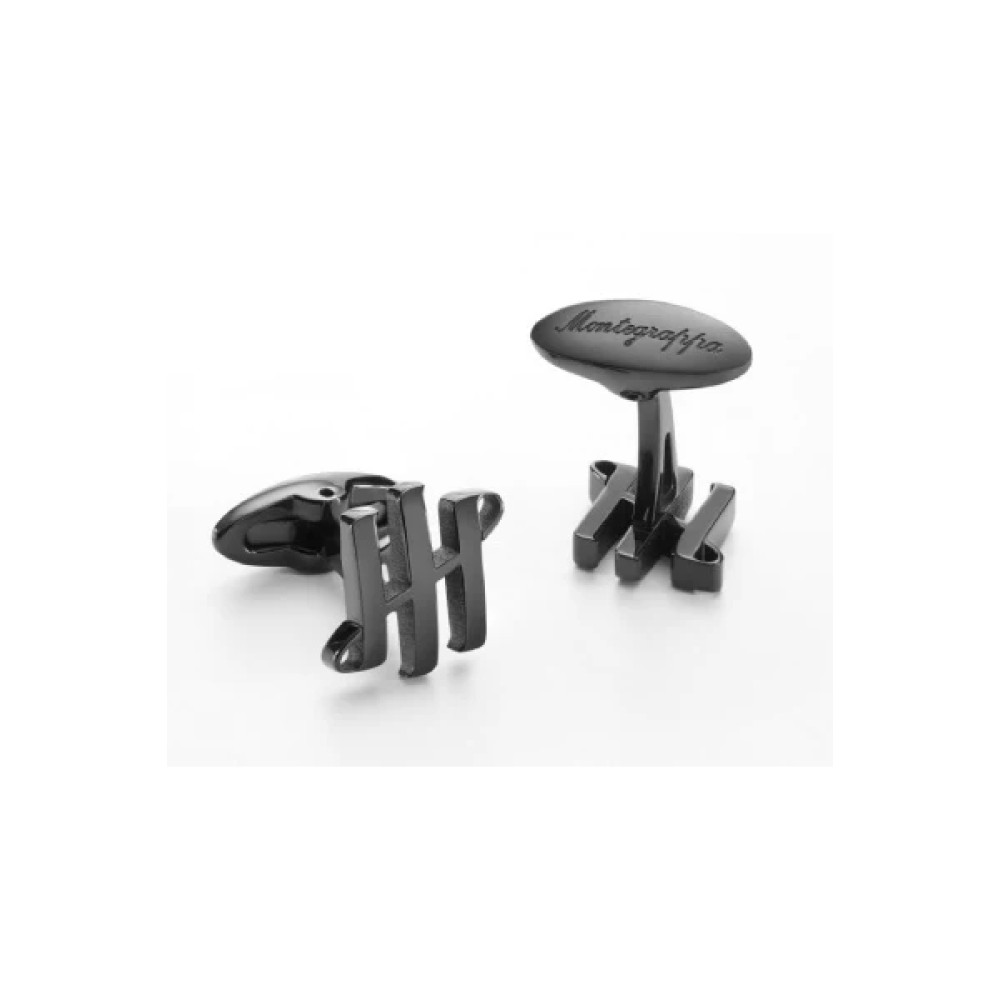 Montegrappa Ambigram Cufflinks, IP Black Montegrappa Ambigram Cufflinks, IP Black
