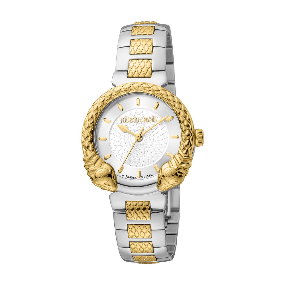 RC by FM Women Watch, Two Tone Silver & Gold Color Case, Silver Dial, Two Tone Silver & Gold Color Metal Bracelet,3 Hands, 5 ATM