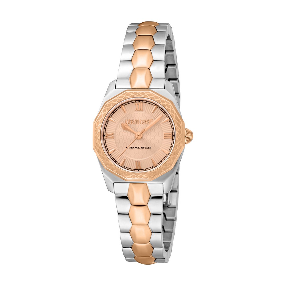 RC by FM Women Watch, Two Tone Silver & Rose Gold Color Case, Rose Gold Dial, Two Tone Silver & Rose Gold Color Metal Bracelet, 3 Hands, 5 ATM