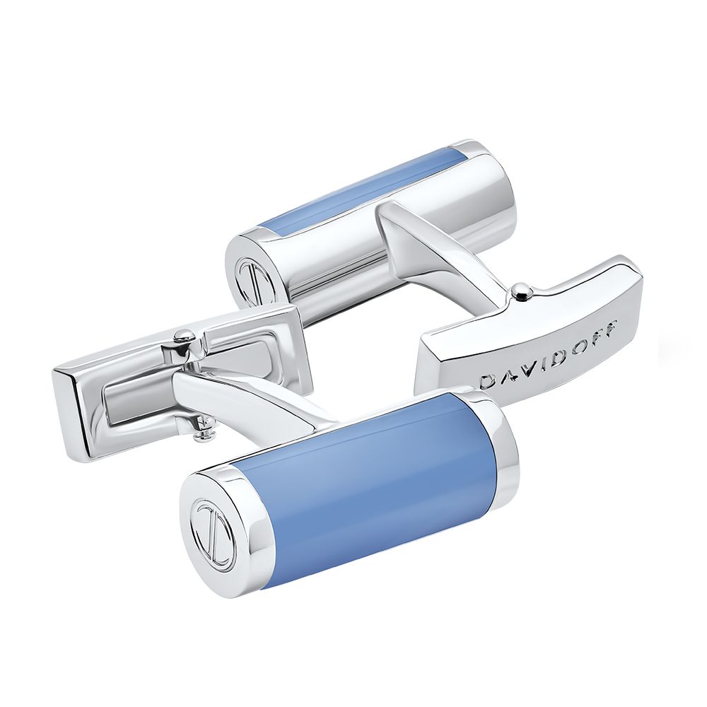 Essentials cufflinks barrels blue silver