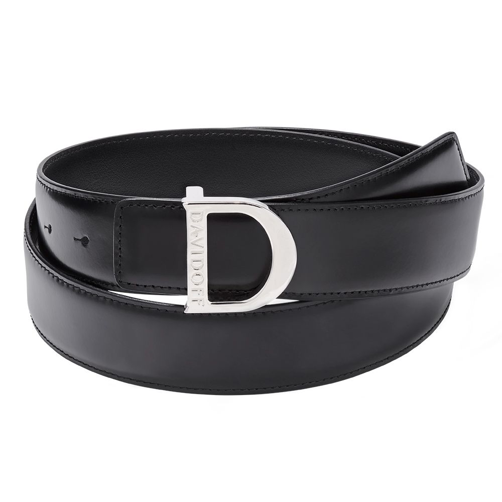 Icon belt black with D buckle 110 cm