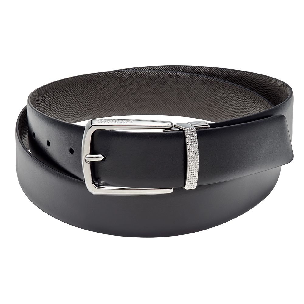 Paris belt reversible bicolor grey black