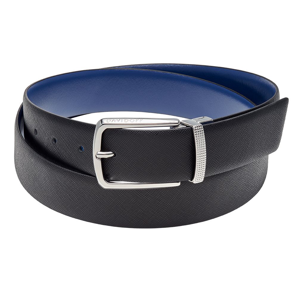 Paris belt reversible bicolor black blue