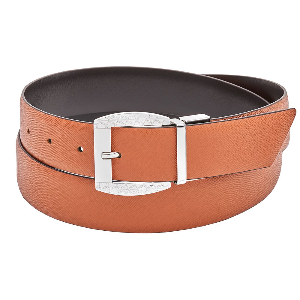 Icon belt reversible bicolor cognac black