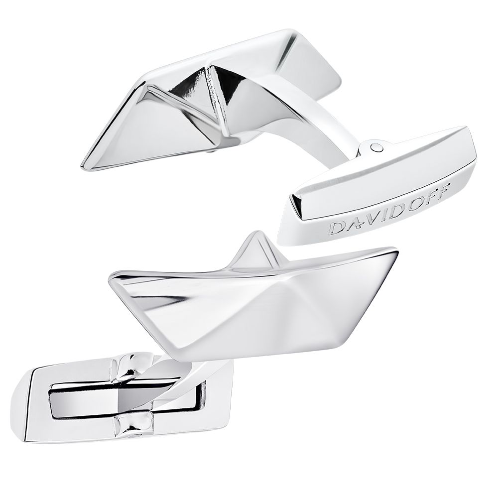 Essentials cufflinks paper boat silver