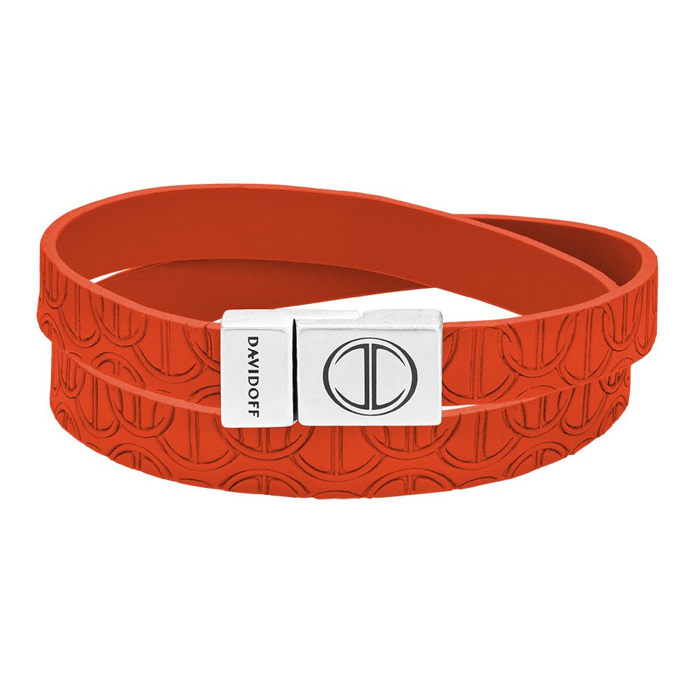 Icon bracelet orange leather