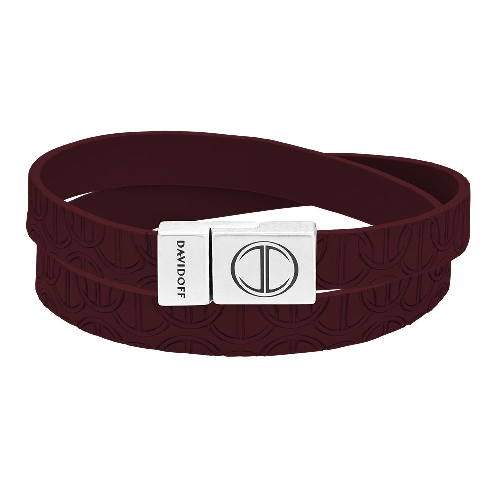 Icon bracelet bordeaux leather