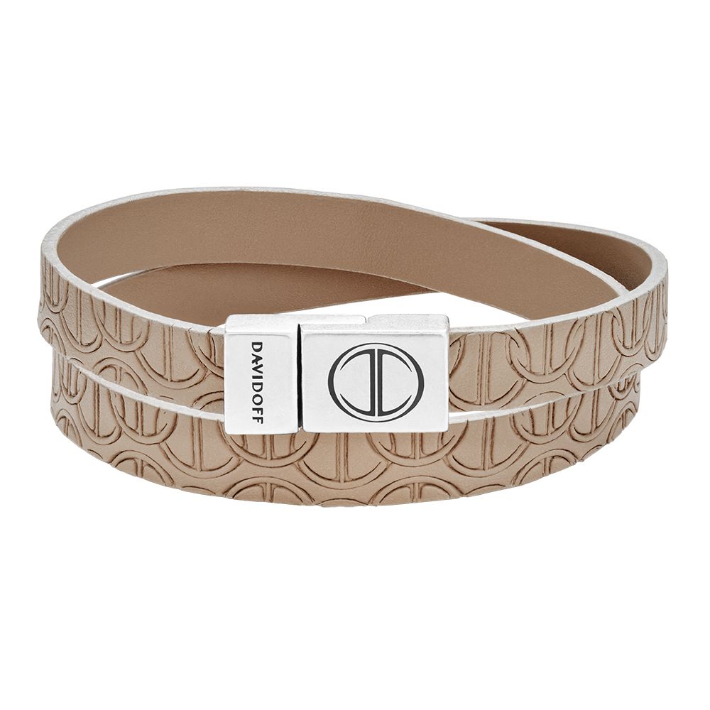 Icon bracelet taupe leather