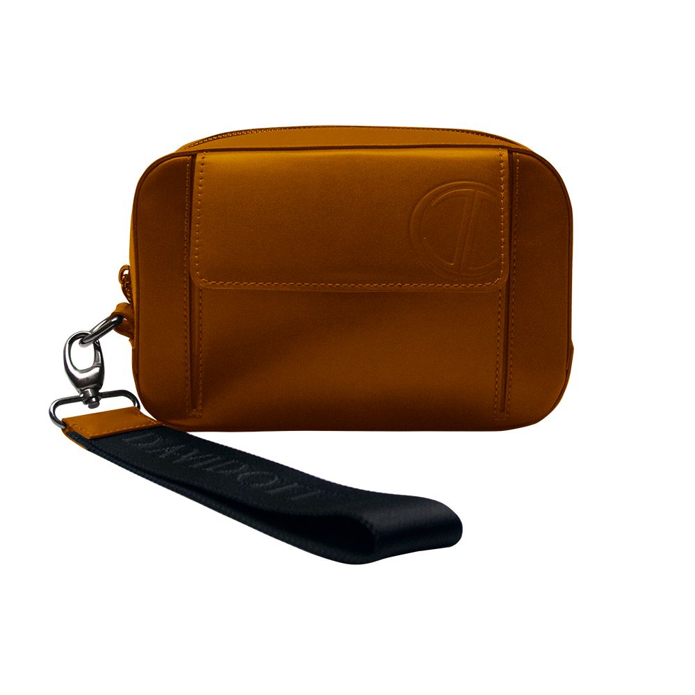 Icon pouch 1 zip cognac